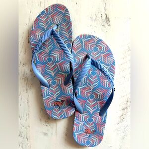 Colorful Patterned Vineyard Vine Flip Flops